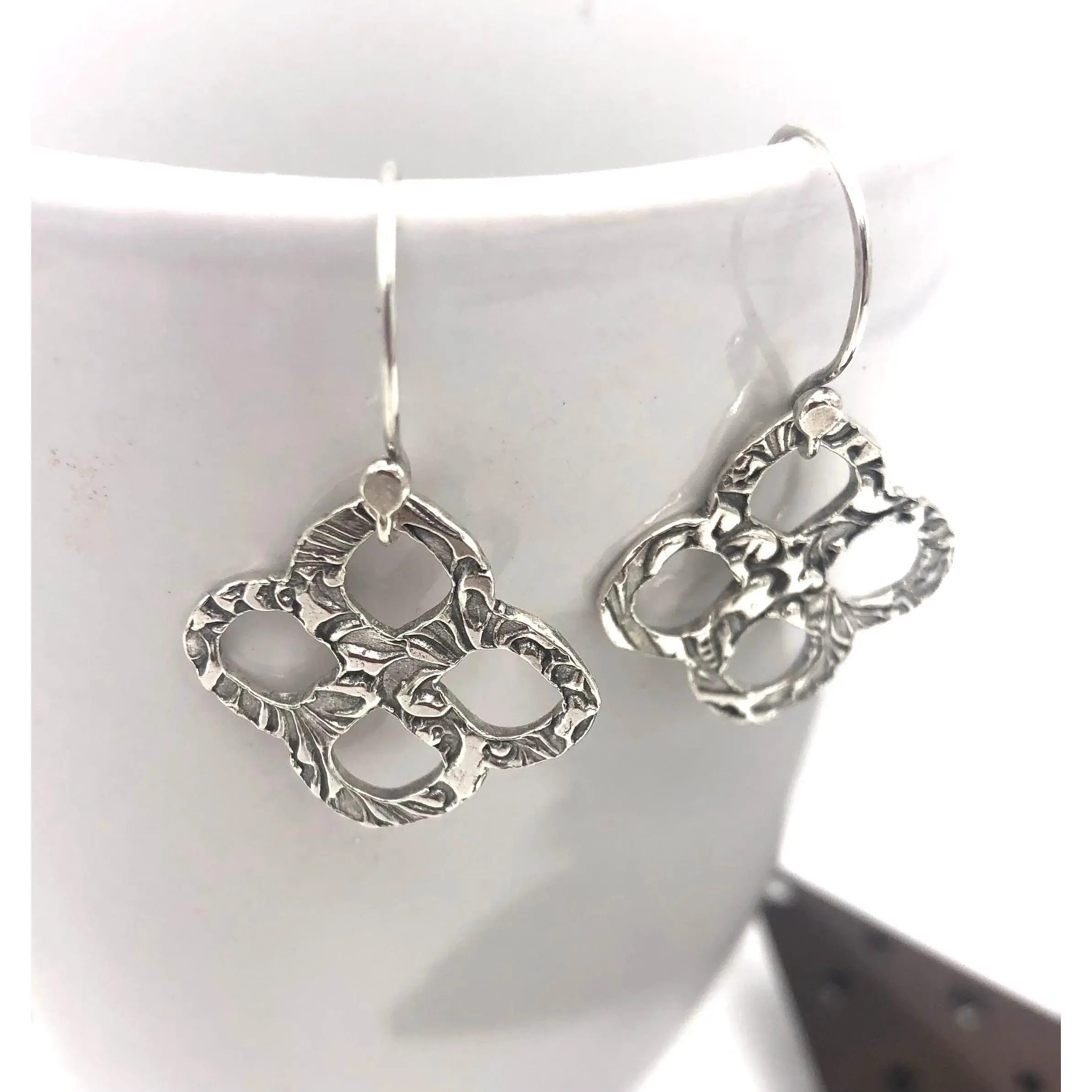 Twisted Designs Quatrefoil Dangle Earrings