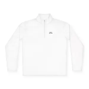 Tiny Text Logo Quarter-Zip Pullover | Minimal Script Chest Design