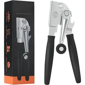 Ergonomic Easy-Turn Crank for Seniors, Manual Can Opener with Soft Handles,Commercial Can Openers Heavy Duty, Industrial Can Opener for Restaurant