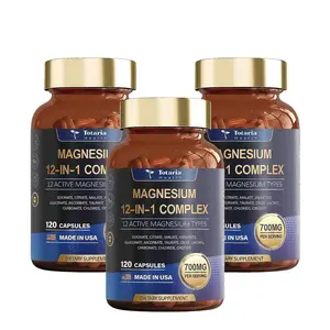 12-in-1 Magnesium Complex 700mg | Glycinate, Citrate, Malate, Oxide, Taurate, Aspartate, Orotate | Vegan Capsules | Supports Muscle Function, Heart Health & Relaxation | Dietary Supplement | Not Intended to Diagnose, Treat, Cure, or Prevent Any Disease