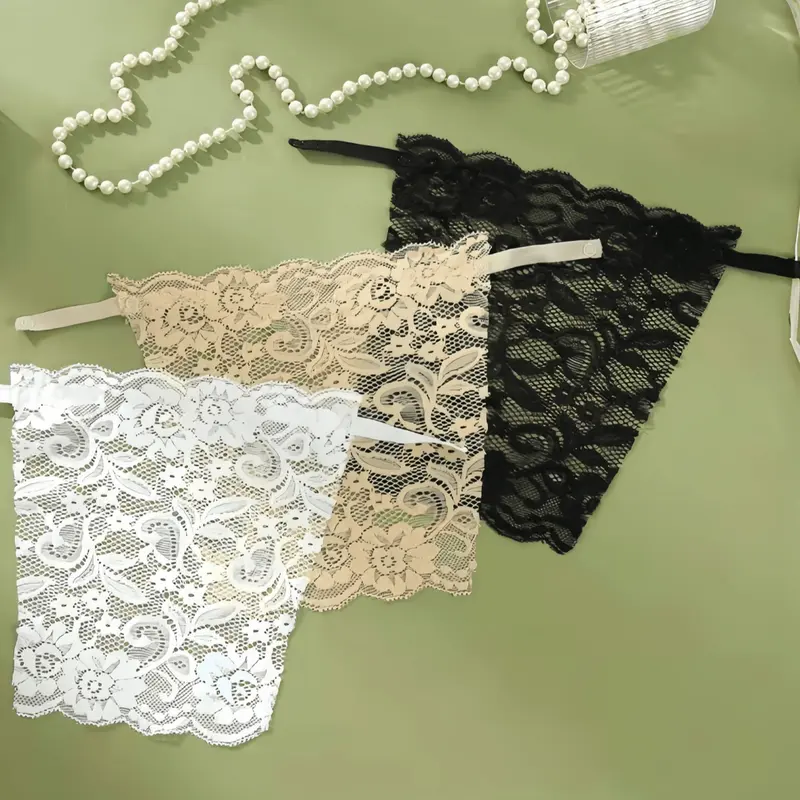 3 Pack Floral Bra Pads, Ultra Fashionable Comfort, Effective Anti-Glare Protection, High-Quality Woven Lace Inserts for Women's Lingerie Enhancement