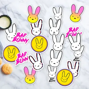 Stickers Pack 20 Pcs Bad Bike Luggage Bunny Vinyl Car Bottle Guitar Bumper Laptop Water Waterproof Colorful Aesthetic Skateboard