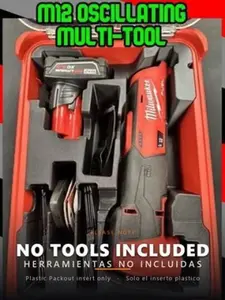 Milwaukee packout insert 3d printed abs organizer for m12 oscillating multi-tool 2526-20 made in usa