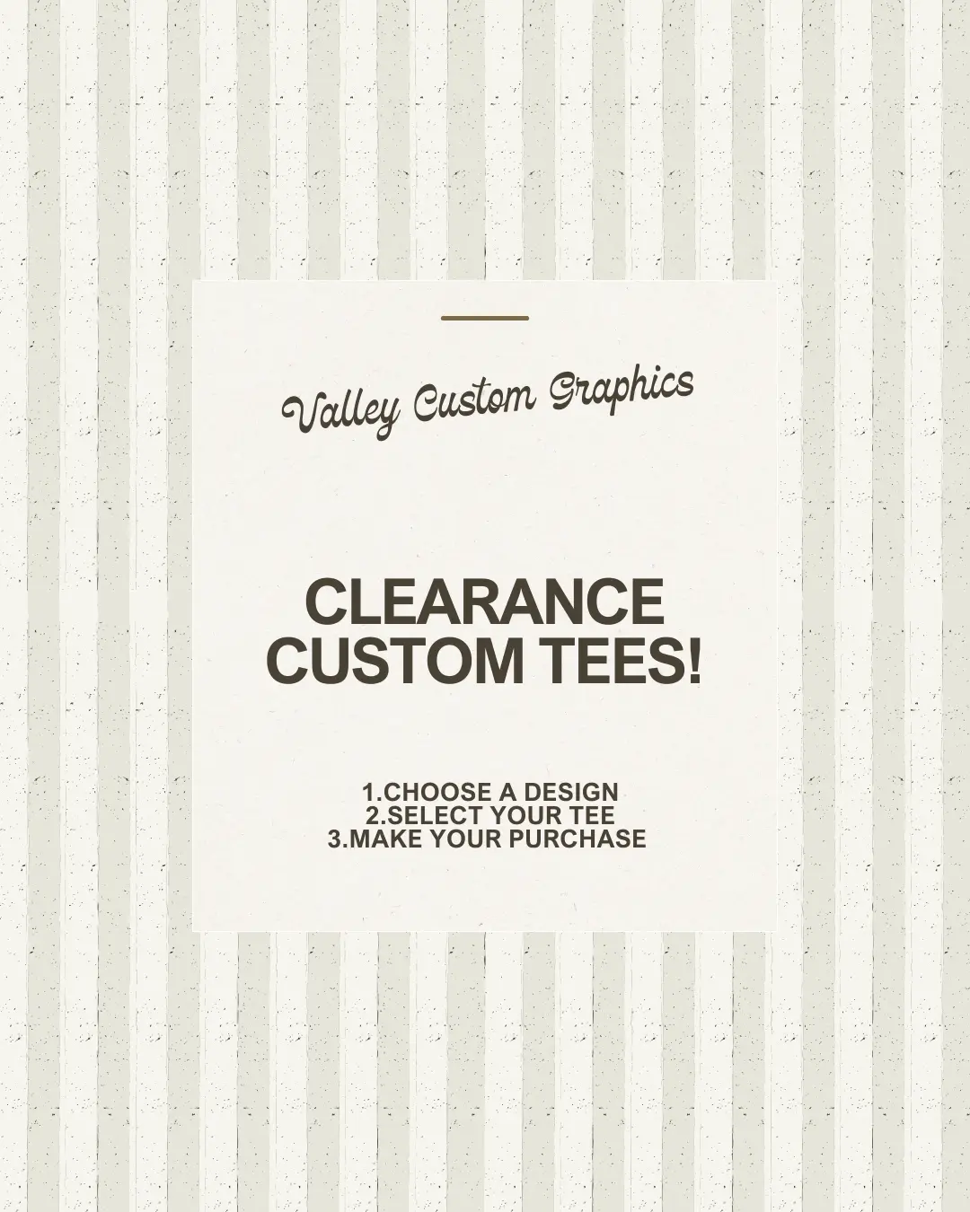 Clearance Custom Tee