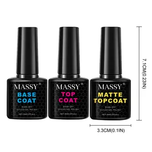 MASSY 3pcs Nail Glue Gel - Nail Gel For Press-On & Fake Nails, Super Strong Adhesive For Nail Tips, Long-Lasting, No Spill, Soak Off LED Nail Lamp Gel Nail, Perfect For Manicures