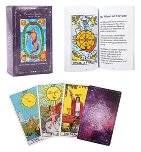 Premium Tarot Cards Deck: 78 Durable Tarot Cards with Guidebook for Beginners & Experts