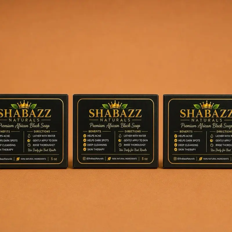 Shabazz Naturals 3pack African Black Soap Bar 5 oz Shabazz Naturals 3pack African Black Soap Bar 5 oz