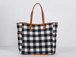 MONOBLANKS Checkered Leopard Mother-Daughter Bag Set Matching Backpack & Purse Combo Cold Wash Functional & Fashionable Everyday Use