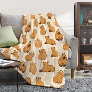 Cartoon Anime Blanket Capybaras Blanket Gift for Girls Boys Kids Inches Soft Flannel Blankets Cutes Capybara Cozy Throws Blanket for Women Men, Capybaras Blanket Decor for Couch Sofa Bedroom