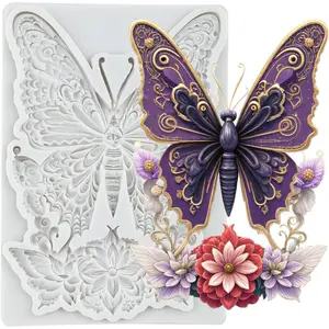 Flower Butterfly Silicone Molds for DIY Crafts Epoxy Resin Casting Air Dry Polymer Clay Plaster Jewelry Making