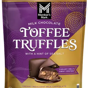Milk Chocolate Toffee Truffle with Sea Salt 19 oz Creamy Melt-Away Center Indulgent Snack