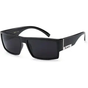 LOCS Rectangular Gangster Black Shades Mens Designer Sunglasses Cholo Dark Lens Does not apply sunglass hut