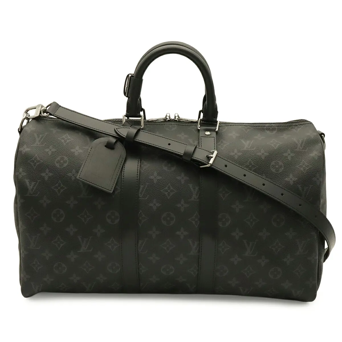 Pre-owned Louis Vuitton Canvas Tote Bags Keepall Bandouliere Monogram Eclipse Boston bag