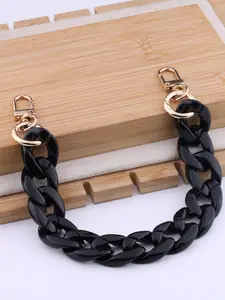 Minimalist Style Solid Color Acrylic Chain, Detachable Chain, Smooth Surface, Matched With Lobster Buckle, Paired With Armpit Bag, Tote Bag, Canvas Bag, Cool And Stylish Bag Decoration, Bag Modification Accessories, Versatile Bag Chain, Bag Accessories.