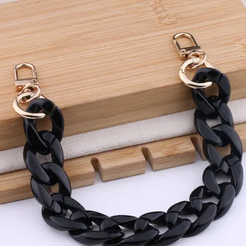 Minimalist Style Solid Color Acrylic Chain, Chain Strap, Detachable Chain, Smooth Surface, Matched With Lobster Buckle, Paired With Tote Bag, Canvas Bag, Bag Decoration, Versatile Bag Chain, Chain For Purse, Bag Accessories, Accessories For Bags