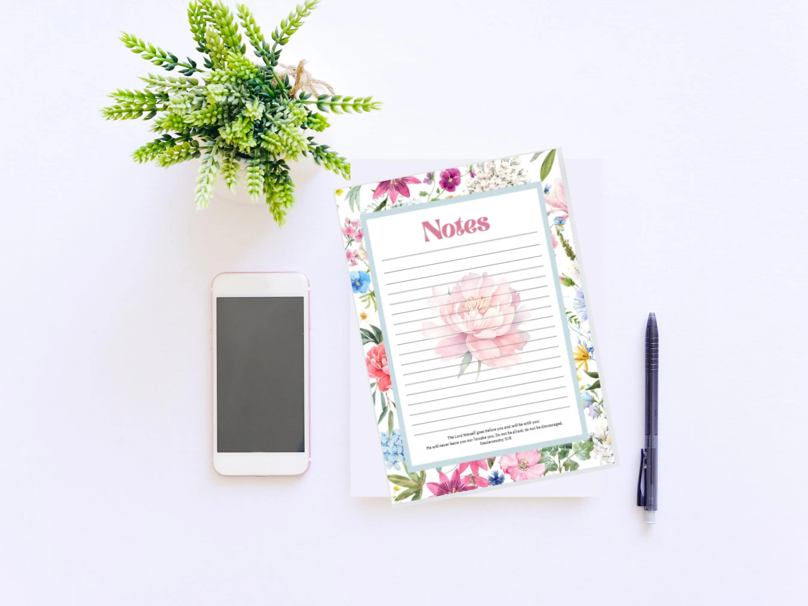 Floral Notepad with Scripture Verses - Perfect Thoughtful Gift for Mom, Teacher, Daughter
