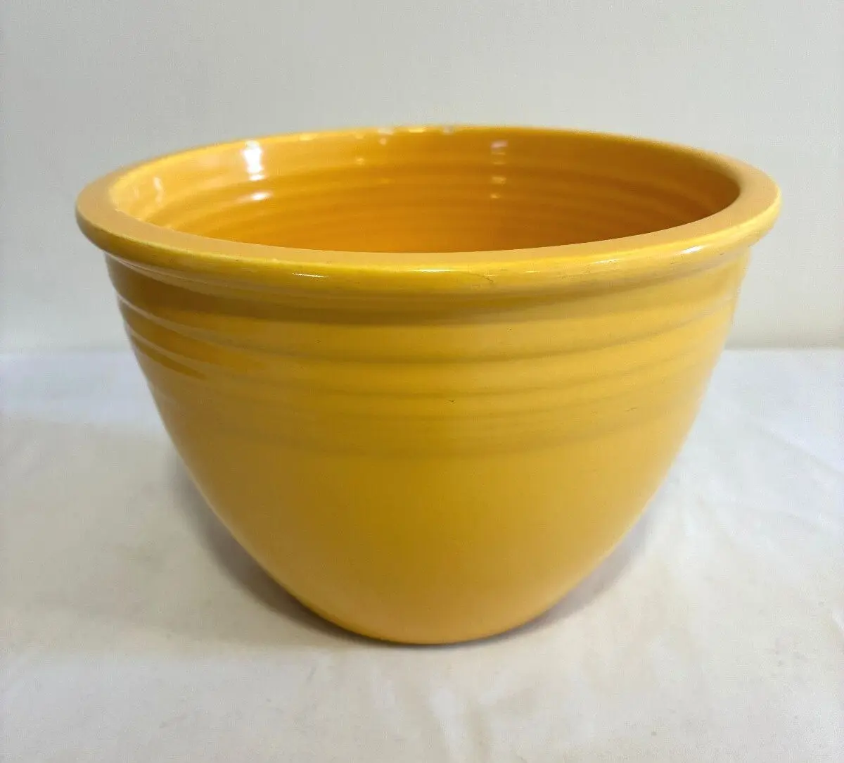 Vintage Fiesta Yellow #3 Mixing Bowl | Homer Laughlin Fiestaware Nesting Bowl