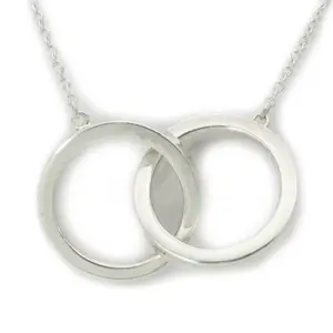 Pre-owned Tiffany & Co. Sterling Silver 925 (Ag925) Small Leather Goods Tiffany&Co. 1837 Interlocking Circle Silver925 Necklace