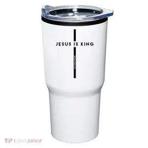 Jesus Is King Cross Revelation 17:14 Christian Bible Verse God Christ is King of Kings Coffee Mug 20oz Insulated Tumbler