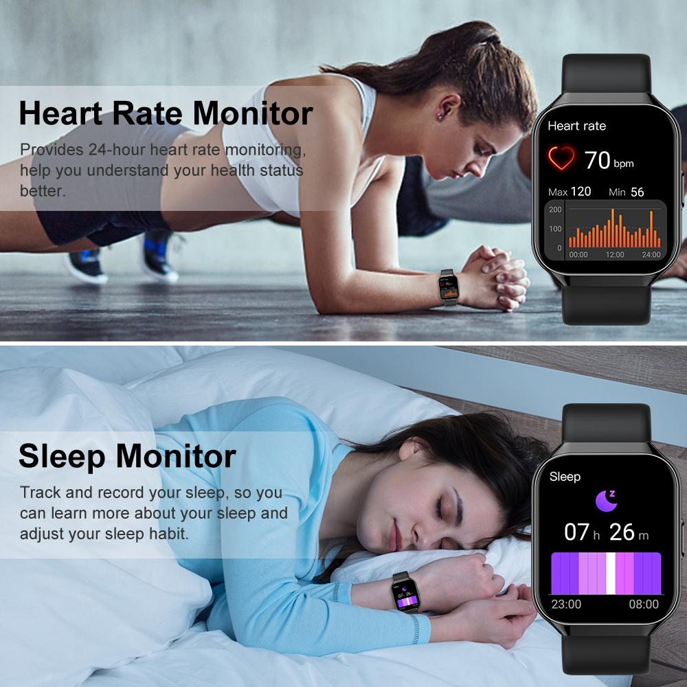 Summervibes Smart Watch for Men & Women Bluetooth Call Blood Oxygen Heart Rate Monitor 140+ Workout Modes 30-Day Battery Waterproof Fitness Watch IP68 Android iOS Compatible - Wearable Summervibes Smart Watch for Men & Women Bluetooth Call Blood Oxygen Heart Rate Monitor 140+ Workout Modes 30-Day Battery Waterproof Fitness Watch IP68 Android iOS Compatible - Wearable