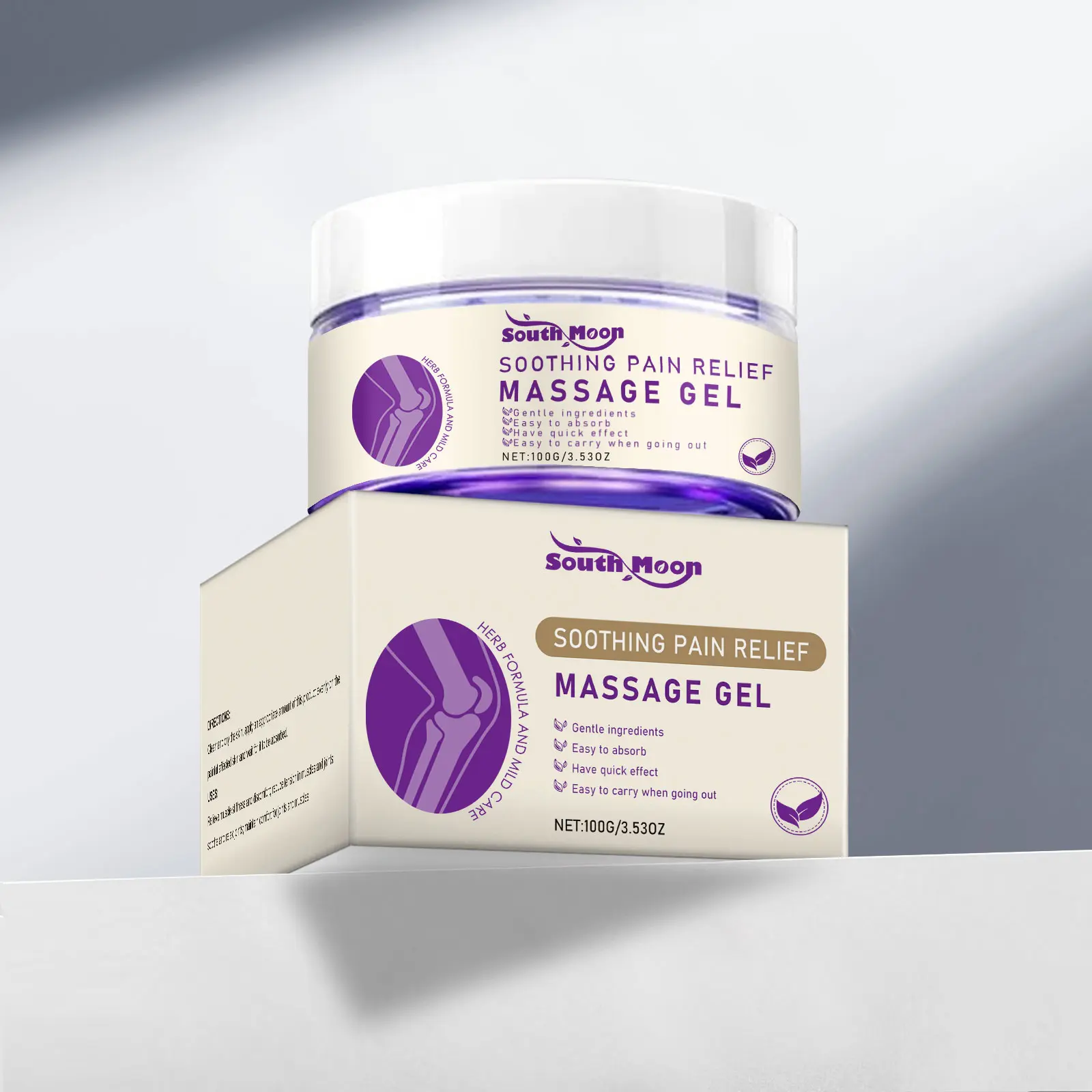 Purple Gel - Soothing Massage Cream for Knees, Lumbar, Neck, Hands & Feet - Daily Comfort Care for Comfort and Relief