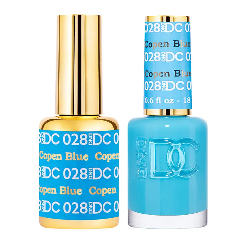 DND UV Gel Nail Polish & Nail Lacquer #028 Copen Blue, for Professional Manicure Use