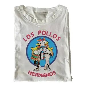 Vintage Los Pollos Hermanos Comfort Color T-Shirt Breaking Bad Better Call Saul Merch Ring Spun Cotton Casual Soft Washed T-Shirt Trendy Tops