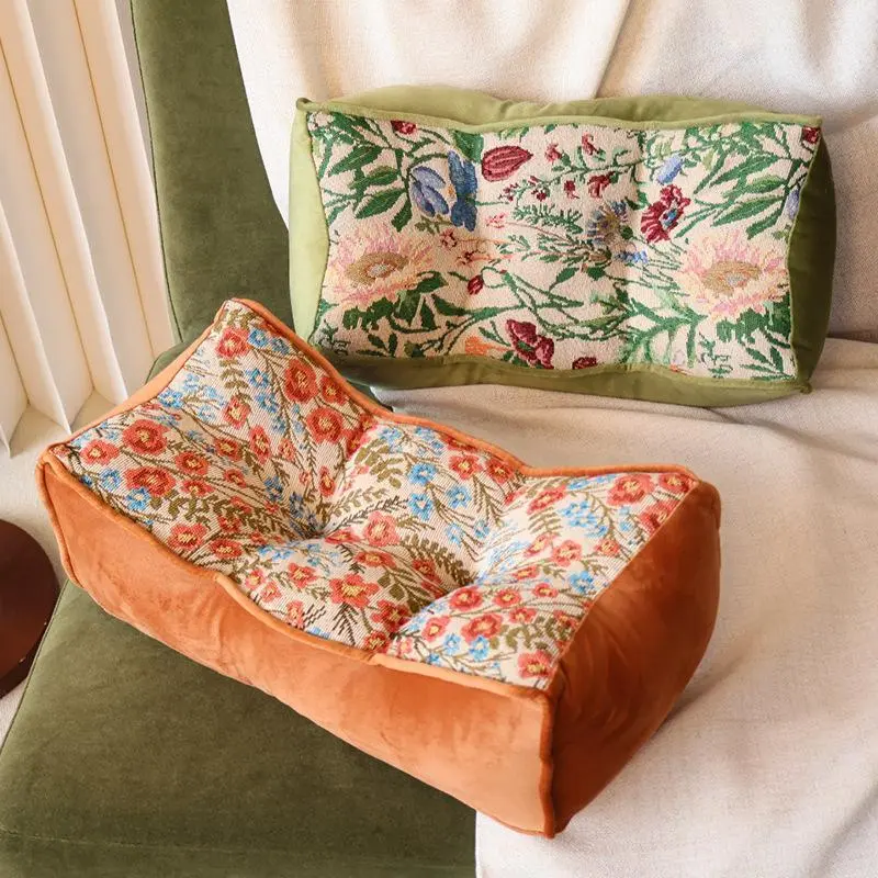 Rustic Style Sofa Pillow, Luxurious High-End Long Rectangular U-Shaped Cushion, Bedroom Bedside Support Pillow, Side Sleep Pillow