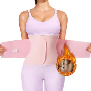 Women's  Waist Trainer Corset with Zipper Sweat Waist Trimmer for  Control & Hourglass Body Shaping Workout Belt Girdle