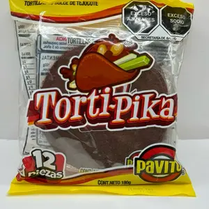 Pavito Torti-Pika 12 Piezas 180g Tortilla y Pika Blend Snack Versátil para Amantes de Sabores Únicos