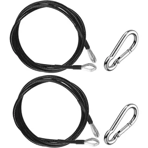 2 Pack 39 Inch Fitness Extension ,Fitness Extension Rope Attachments  Gym  Pulley System Fitness  for Tricep Pull Down and  Exercise  Gym Machine Accessories