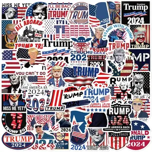 50 Pics  Trump   MAGA WaterProof Stickers for Posters, Laptops, Hard Hat, Bottles, Vehicles, Windows, Rooms and more~~~