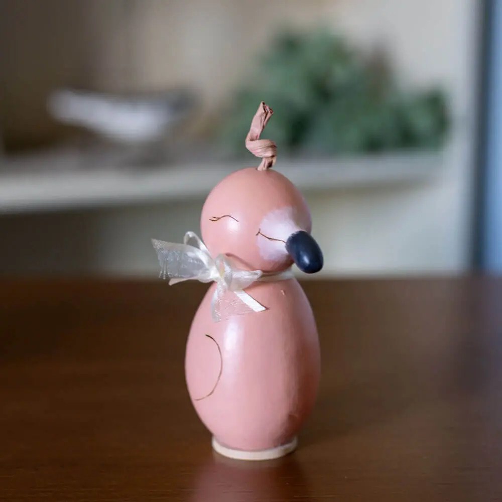 Hand-Crafted Coastal Gourd - Flamingo - Extra Tiny