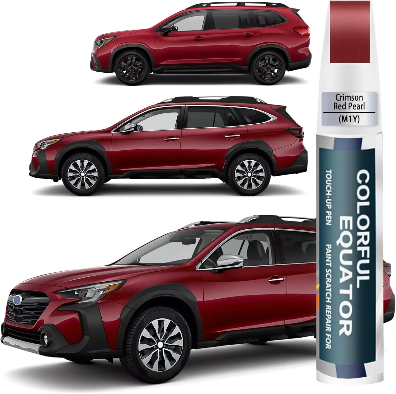 Crimson Red Pearl(MY) Touch Up Paint Compatible with SUBARU, Car Paint Pen Scratch Repair TwoInOne Touch Up Paint, Premium Car Scratch Remover for Deep Scratches