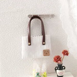 Miniature Food Play Doll Clothing Canvas Tote Bag 1:12 Scale ob11 DIY Dollhouse Christmas Easter New Year Gift