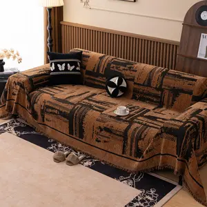 Geometric Pattern Sofa Cover, 1 Count Non-slip Soft Sofa Blanket, Decorative Sofa Cover for Home Living Room Bedroom Hotel Dormitory, Sofa Couch Covers