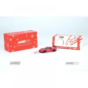 F40 Red with Graphics "Christmas 2023 Special Edition" 1/64 Diecast Model Car by Inno Models