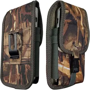 P-PHP010   Camo Cell Phone Holster for Men, Belt Clip Phone Holder, Large Tactical Phone Pouch for iPhone 16 15 14 Pro Max 16 15 14 Plus, for Galaxy S24 Ultra,S24 Plus,Heavy Duty Buckle Closure(XXL)