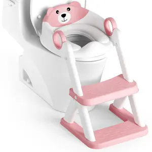 Potty Training Seat for Toddlers Upgraded 2 in 1 Toilet Seat with Splash Guard Non - Slip Mat Step Stool Suitable for Boys and Girls