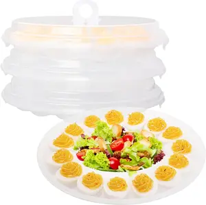 Shindel 3PCS Deviled Egg Platters - Portable Egg Trays with Lids for Party, Home, Kitchen, and Refrigerator Storage" meal  prep  Serving Utensils