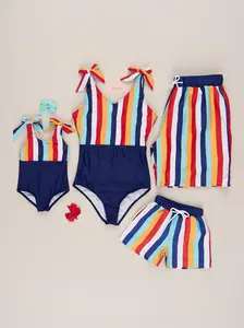 Family Navy Striped Swimsuit