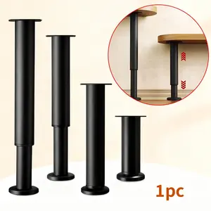 1pc telescopic table leg, Adjustable Height black support column, furniture support leg, used for tables, sofas, bed frames, TV cabinets