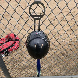 Custom Metal Bat and Helmet Holder - Unique Design for Baseball Gear Storage