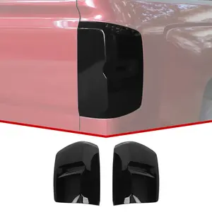 Smoky Black Rear Tail Light Taillight Lamp Cover Trim for Chevy Silverado 2014-2018 High-Quality UV Resistant Polyurethane Gloss Coating Easy DIY Installation