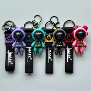 Astronaut Keychain Bag Charm with Strap & Clip (5 Colors)