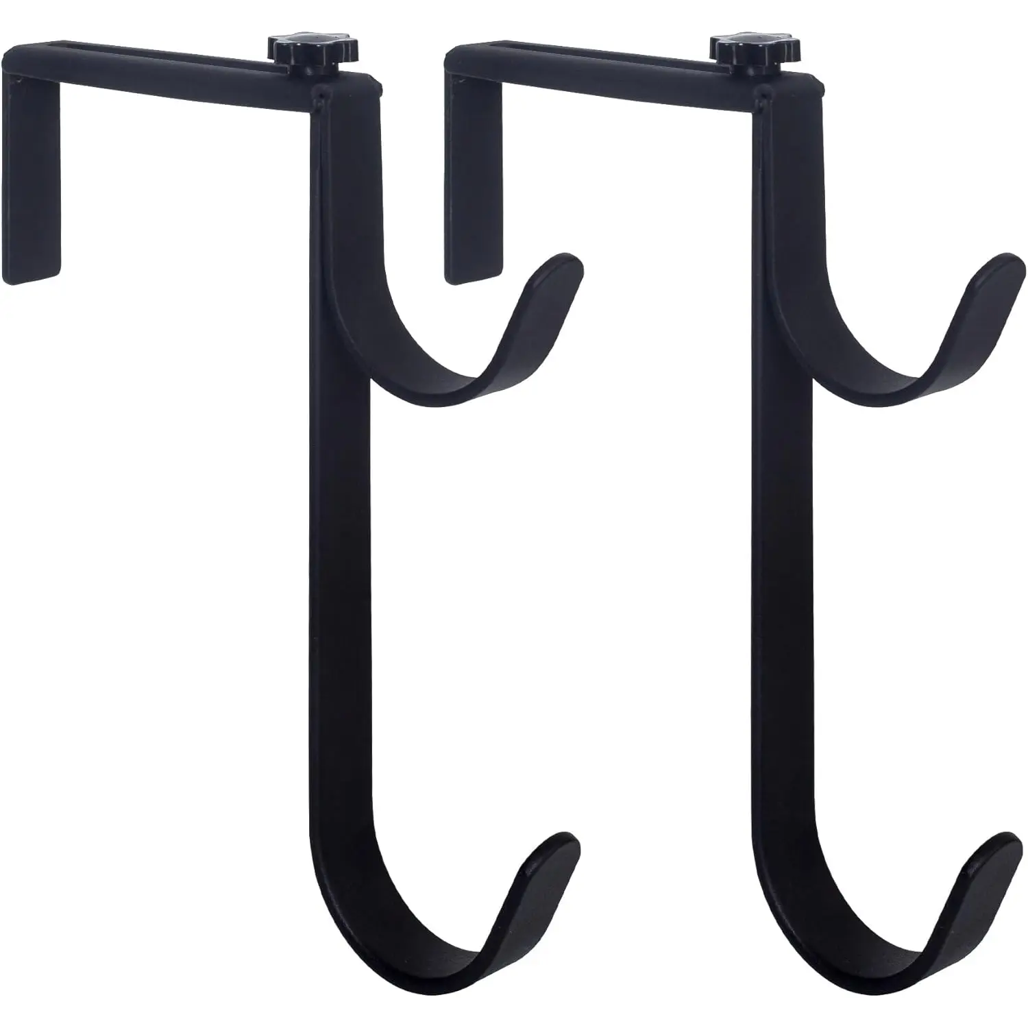 Heary Duty Pool Pole Hangers Adjustable Hooks for Poles,Hoses, Skimmers- Black Fence Hooks for Hanging Swimming Pool Accesories Garden Tools (2 Pack)