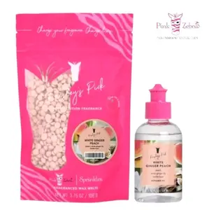 Pink Zebra Paisley’s Pick Scent of the Month Home Fragrance Premium Scented  non-toxic Sprinkles Diffuser Oil White Ginger Peach Duo Bundle