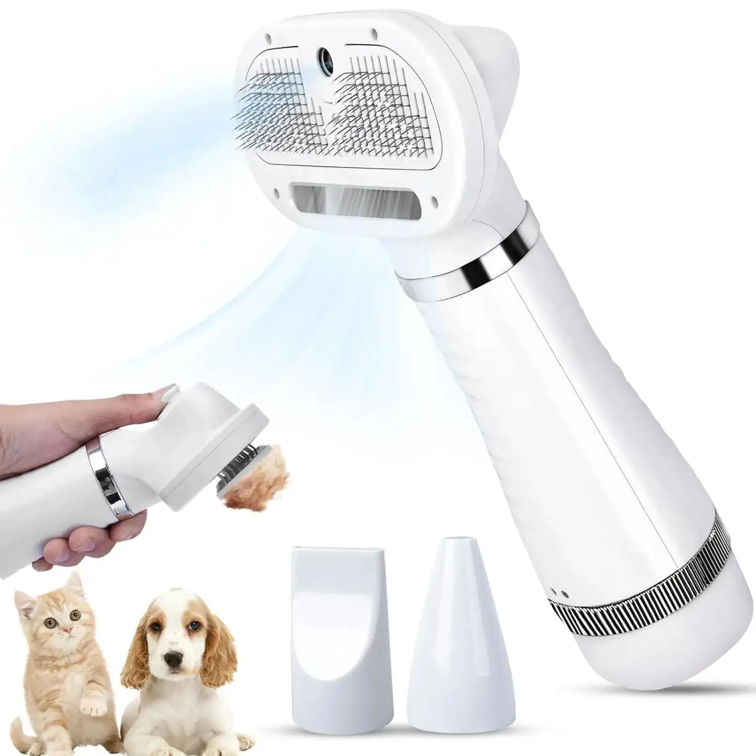 4 In 1 Pet Hair Dryer (1 Set), Portable Handheld Pet Hair Dryer, Pet Hair Remover, Pet Grooming Tool, Great for Cats and Dogs