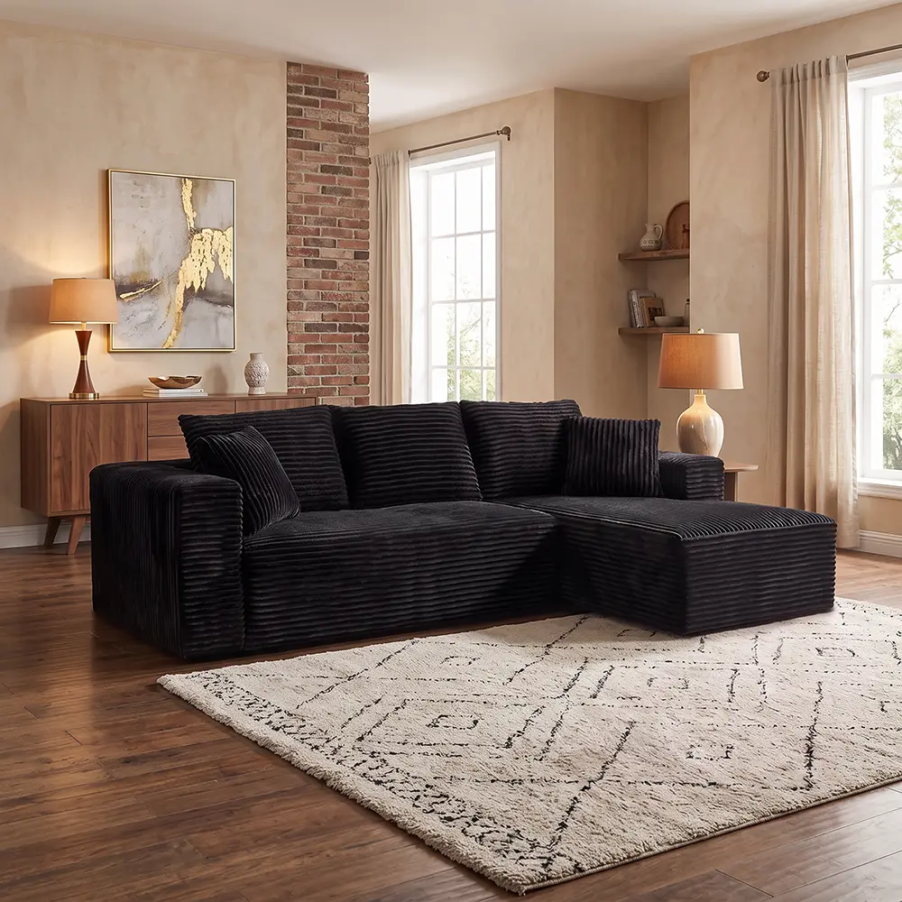 sectional sofa, modular sectional sofa, cloud couch, corduroy sofa, U shaped sectional sofa, modular couch, cloud sectional, corduroy sectional sofa, deep seat couch, reversible chaise  fluffy couch, mo