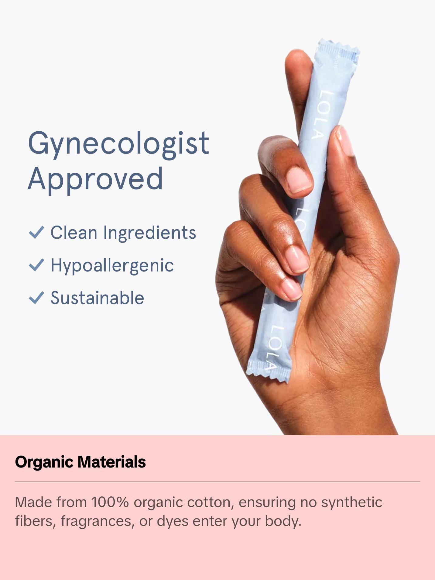 LOLA Regular and Super Organic Cotton Tampons | 360-Degree Leak Protection | BPA-Free Plastic Applicator | HSA FSA Approved Feminine Care Products | 16ct (8Reg / 8Super)